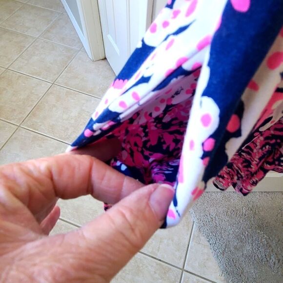 Lilly Pulitzer Gianni Romper Tie back Halter Shorts XS Blue Pink Style 2… - Picture 5 of 10